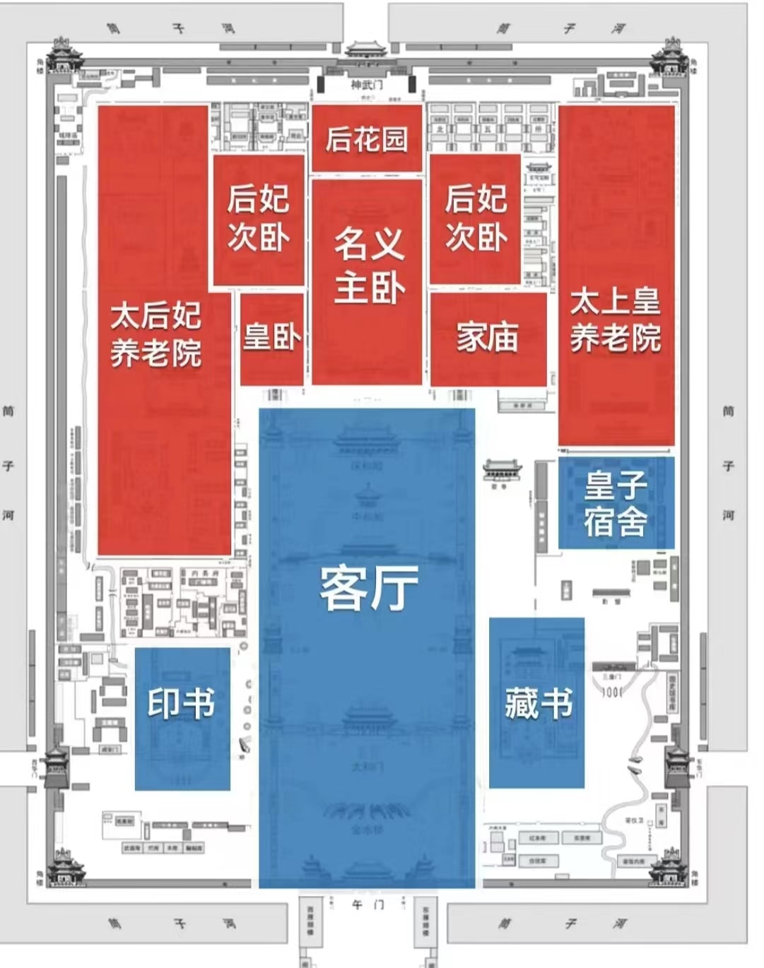倪海厦买房风水布局风水参考图-父母+1子1女同住 倪海厦买房风水布局风水参考图-父母+1子1女同住